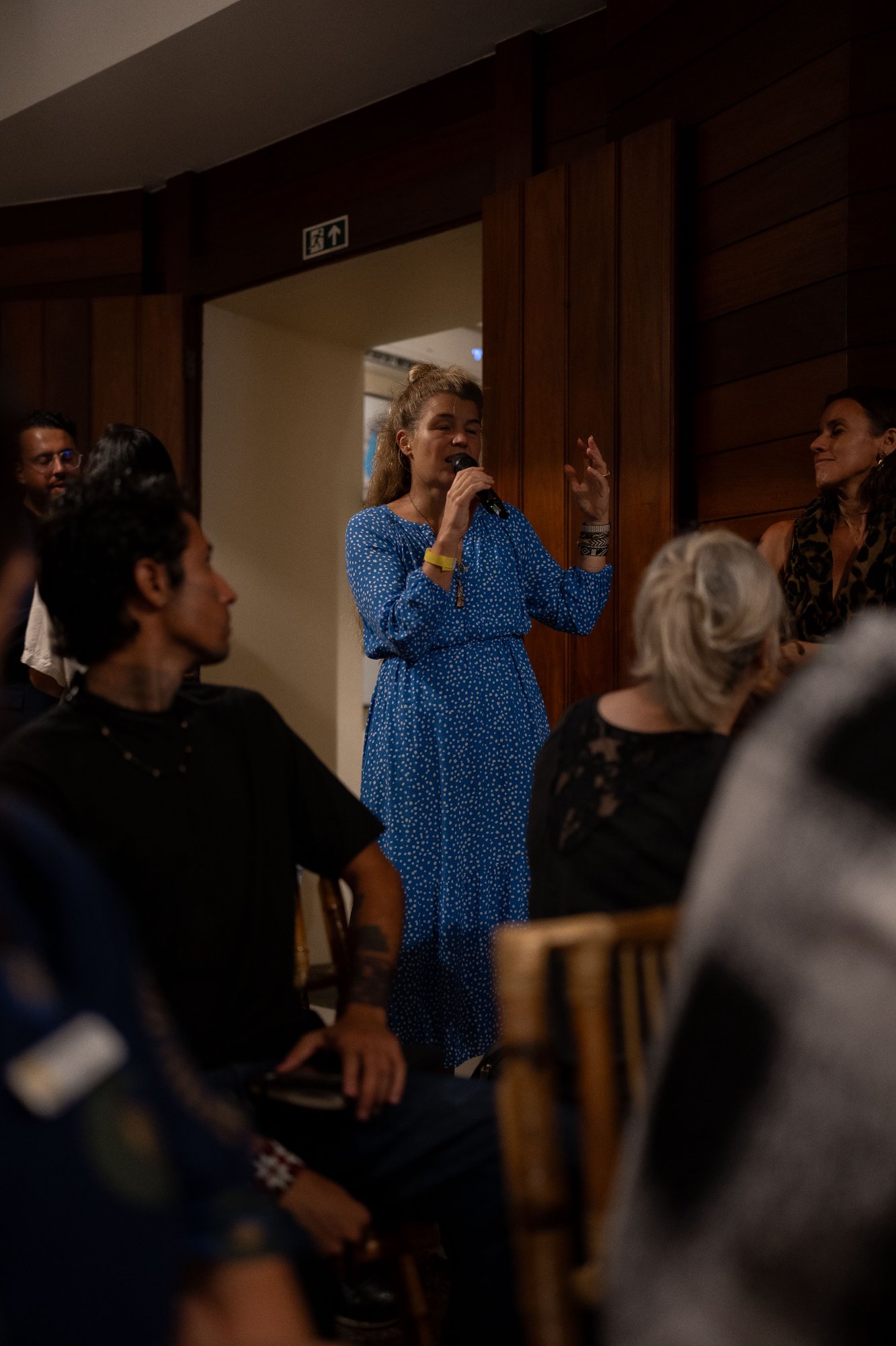 Founder pitching at COP30 Goals House